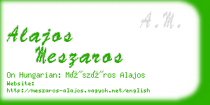 alajos meszaros business card